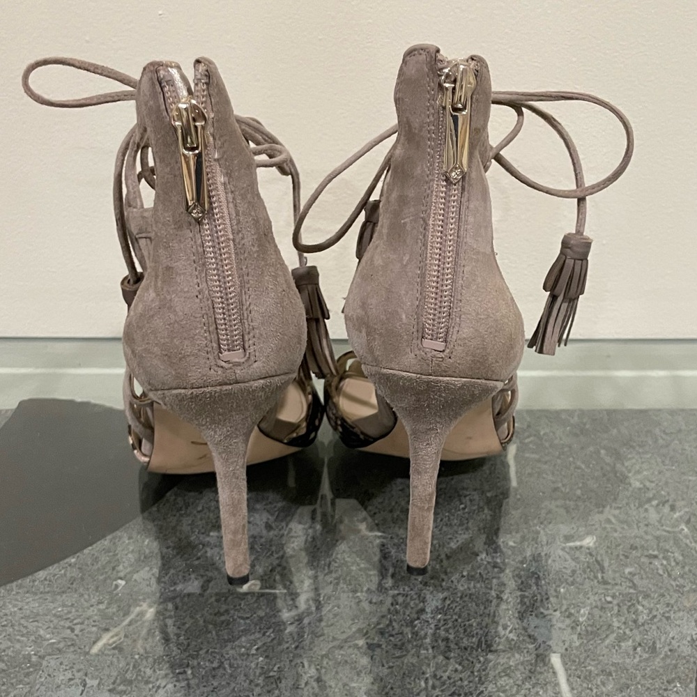 Sam Edelman Azela Tasseled Lace Up Sandals 8 - Picture 4 of 6